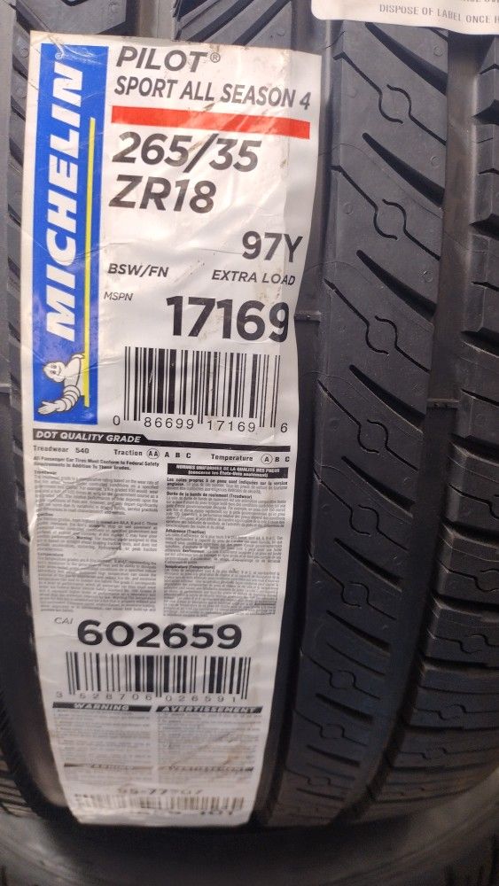 265/35/18 Michelin Brand New for Sale in Charlotte, NC OfferUp