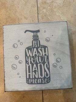 Wash your hands sign
