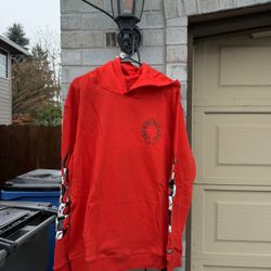 Red ChromeHearts Hoodie