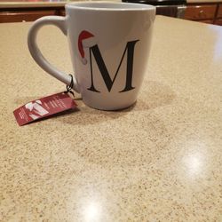 Home Essentials Yule Tidings Monogrammed Mug "M"