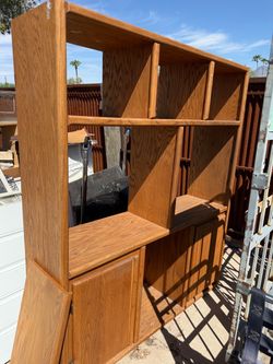 Oak Entertainment Center / Bookshelf