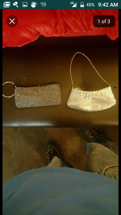 Black and silver clutch