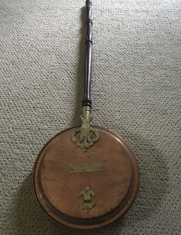 Antique Bedwarmer Copper & Brass Claridges Hotel London
