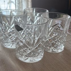 🔥 Elegant Shannon Crystal "Design of Ireland" Old Fashioned Glasses - 3 Sets Available