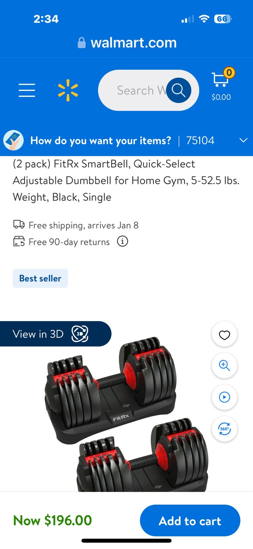 FitRx Adjustable Dumbbells and SmartRack Dumbbell Stand Combo