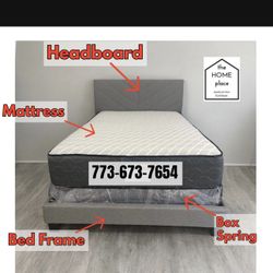 Brand New Full Bed Frame With Mattress & Boxspring For Only $319 🚨 ALL SIZES AVAILABLE 🚨 Ready For Delivery 🚚 