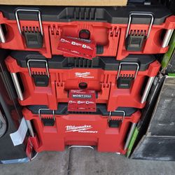 PACKOUT 22 in. Rolling Modular Tool Box LP Handle, 22 in. Large Tool Box and 22 in. Medium Tool Box. Brand New 