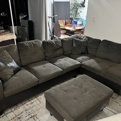 Large L-Shaped Sectional with Storage Ottoman – Espresso/Dark Chocolate
