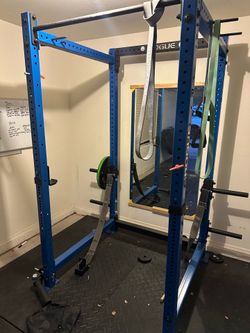 Rogue squat rack and home gym