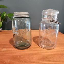 2 Antique Ball Jars With Lids $5each