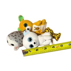 Ty Teeny Tys / Teeny Beanie Boo’s Lot – Leopard, Seal, Bunny Bear – Mini Plush Set ~2–3”