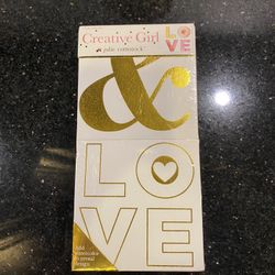 Creative Girl Julie Comstock Watercolor 2 Art Block Craft Design “& LOVE”