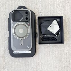 Aulumu Frosted Clear iPhone 17 Pro Case With AirPods Pro 3 Black Case