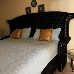 King bed and nightstand