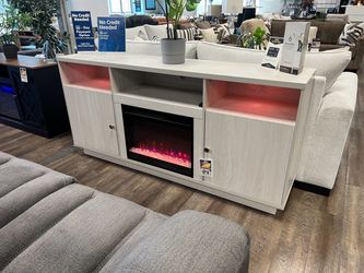 70” fireplace tv stand on sale! NEW