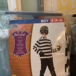 New In Bag Boys Costumes burglar size 4 to 6