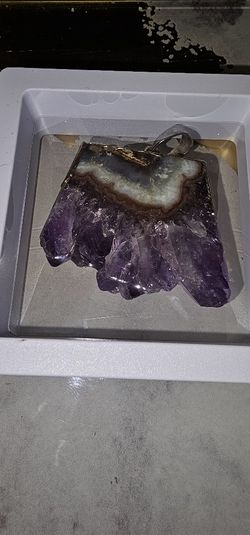 Raw Amethyst Pendant 