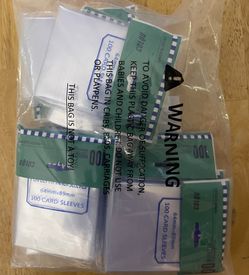 1000 New Plastic Card Sleeves 