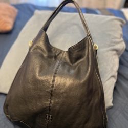 Givenchy Black Leather Hobo Gold Zipper 