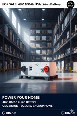 48V 100Ah Lithium Battery – US Brand – Solar Ready