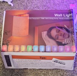 2 pack sconces RGB Wall Light with Remote Control