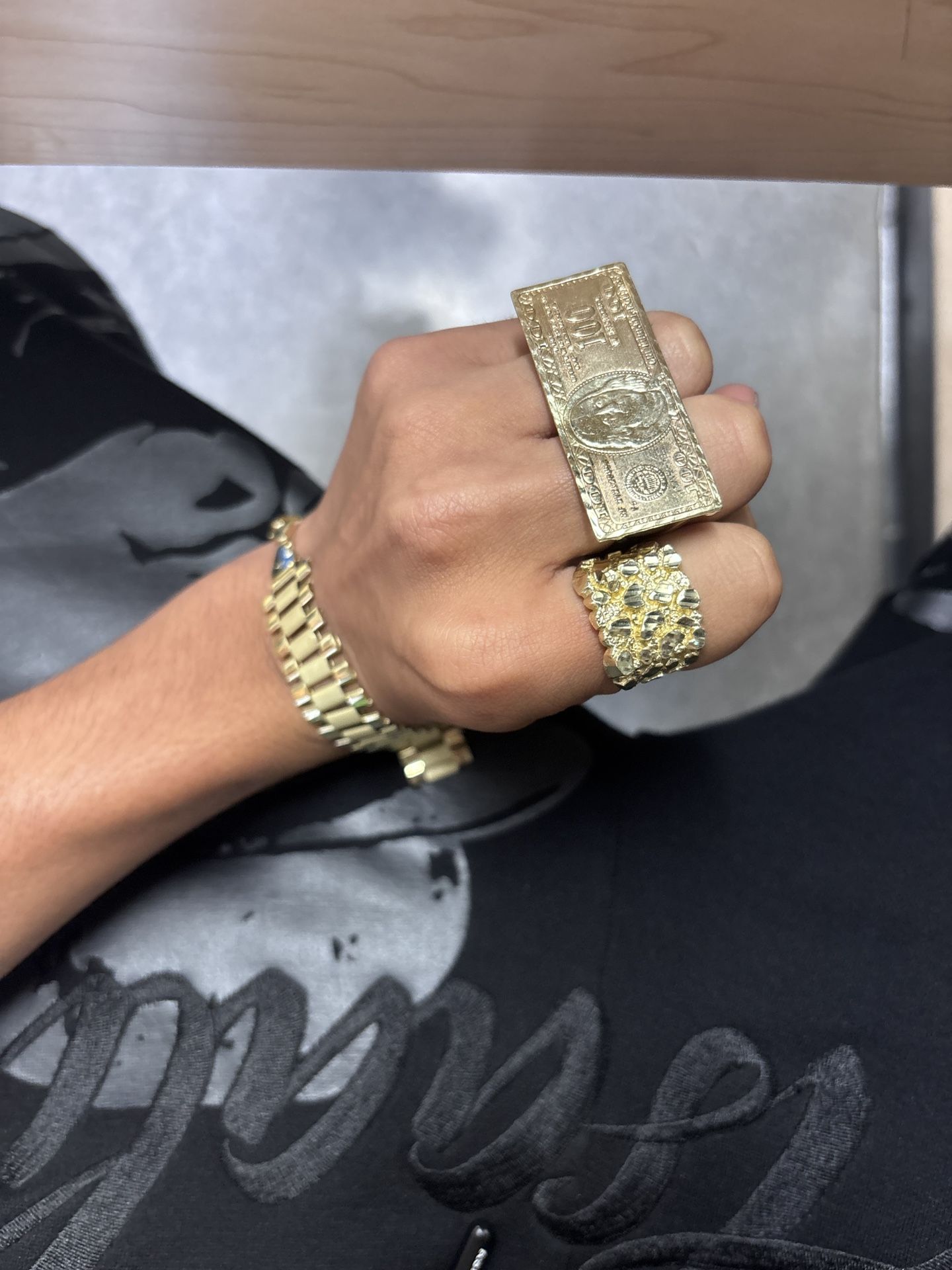 Take Both Xl Double Ring And For The Chunky Nugget Ring 900$