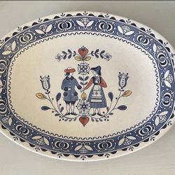 Vintage Johnson Brothers "Hearts & Flowers" oval serving platter. 