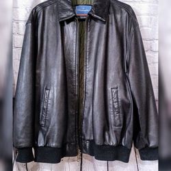 Faconnable Lambskin Leather Bomber Jacket