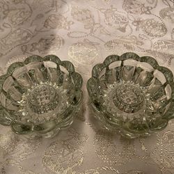 Princess House Pair Of 3 Way Candle Holders