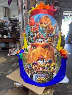 Paw patrol dino movie Pastel piñata