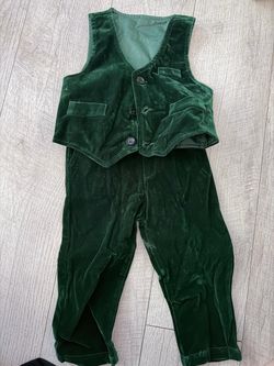 Boys green dress set