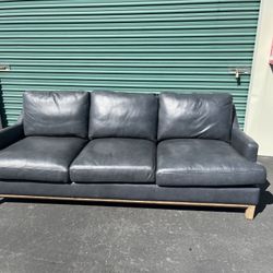 Blue Leather Couch