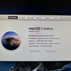 2012 MacBook Pro 15”