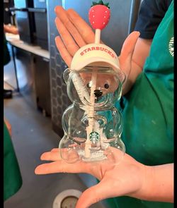 Starbucks 2026 Glass Bearista Cold Cup - Pink Edition
