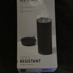 Sharper Image Insulated Heated Travel Mug - USB Powered Black