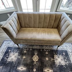 Leanna Channel Tufted Loveseat 