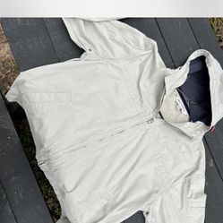 QUICKSILVER GREY / BIEGE HOODED WINDBREAKER XL