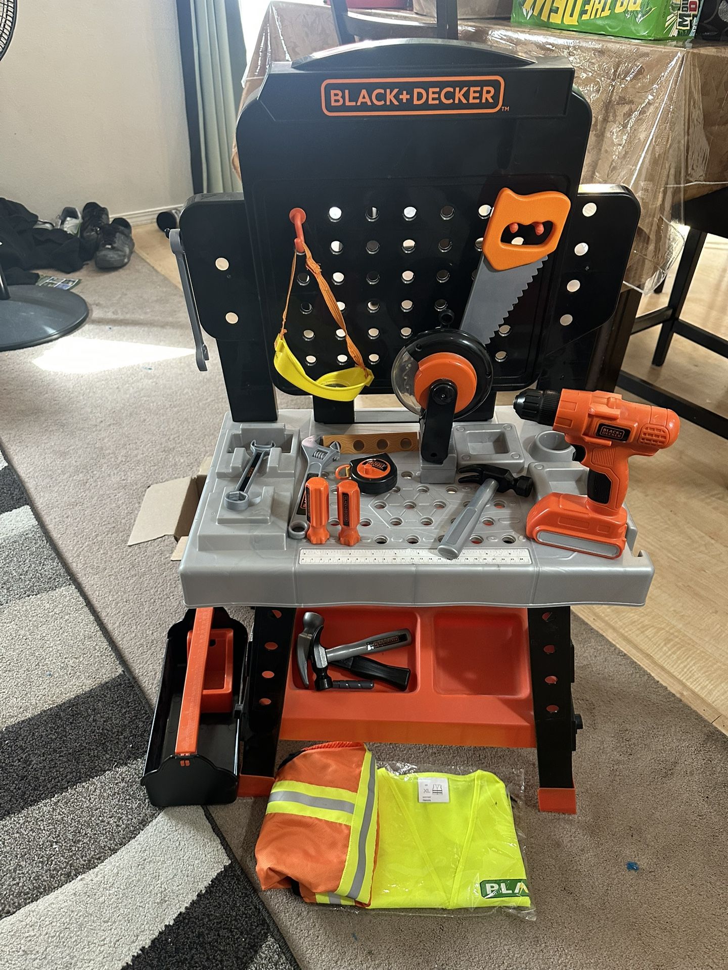 Black Decker Kids Workbench Comes With Everything and two And Two Vest