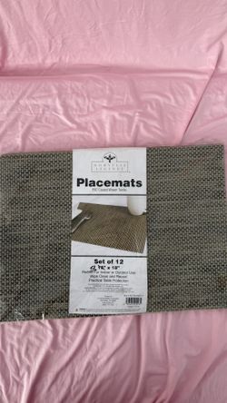 🔥 Nouvelle Legende Placemats PVC Coated Woven Textile Set Of 12