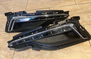 Front LED DRL & Fog Light Pair Fit For Hyundai Sonata 2015-2017，Fog Lamp OEM Replacement, High Brightness, Energy Efficient, Durable Car Headlight Upg