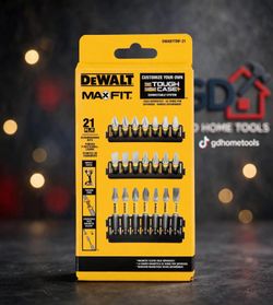 21-Piece DEWALT MAXFIT® Screwdriver Bit Set (Model Reference: DWABYTMF-21).