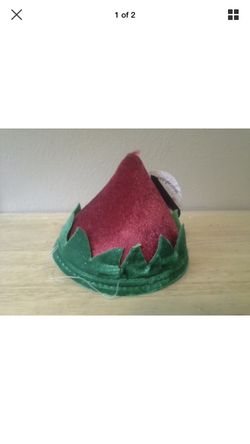 Red and Green MINI ELF HAT christmas holiday party costume kid dog adult AS IS