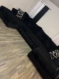 Oversized corduroy U Sectional sofa couch