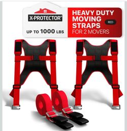 X-Protector Moving Straps - 2 Pairs - Lifting Straps for 2 Movers - Move Furniture Easily and Safely - Perfect for Lifting & Moving Heavy Objects (Adj
