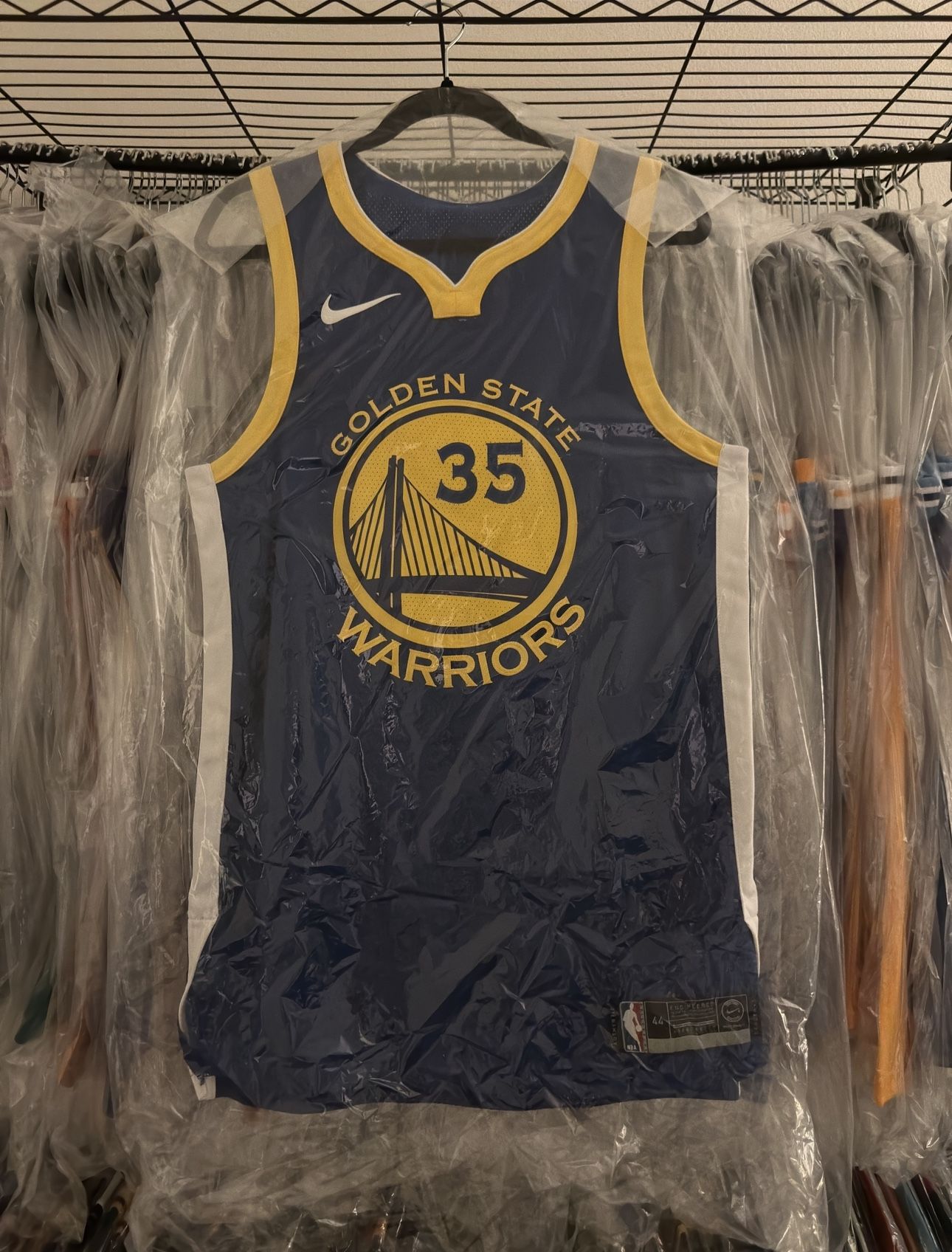 Kevin Durant Golden State Warriors Icon NBA Authentic Jersey Size