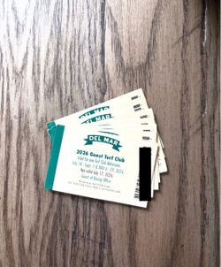 Turf Club Tickets- Del Mar Horse Races