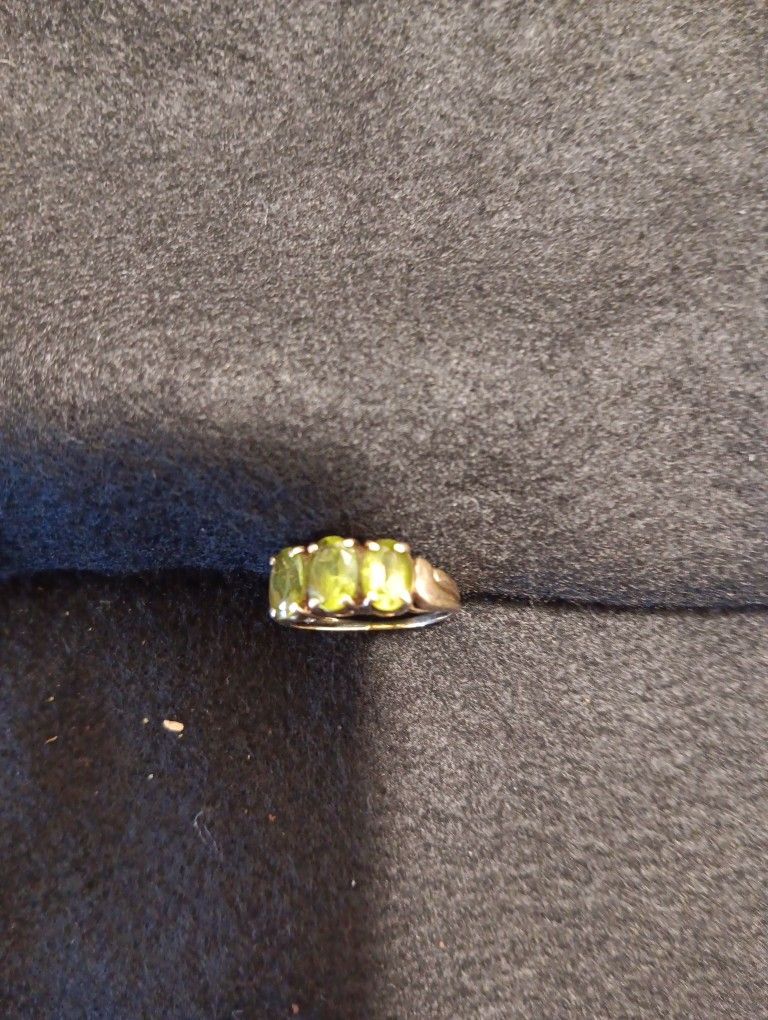 Citrine Gold Ring Sz 5 Or 6 10 Kt.