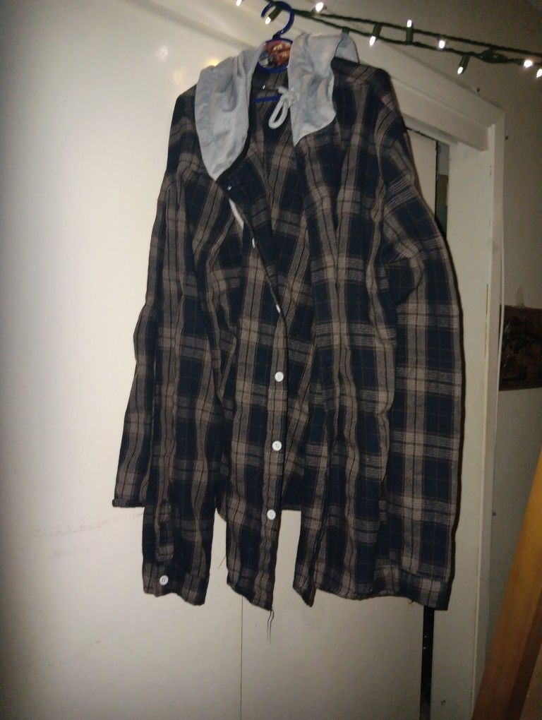 SHEIN flannel Hoodie