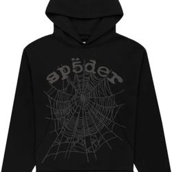 Size Medium Authentic All Black Spider Hoodie
