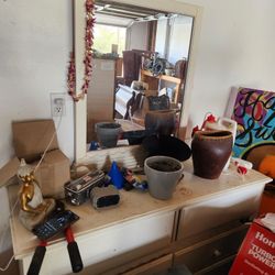 White Dresser And Mirror...